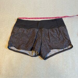 Lululemon size 6 gray shorts with back zipper pocket & built in underwear